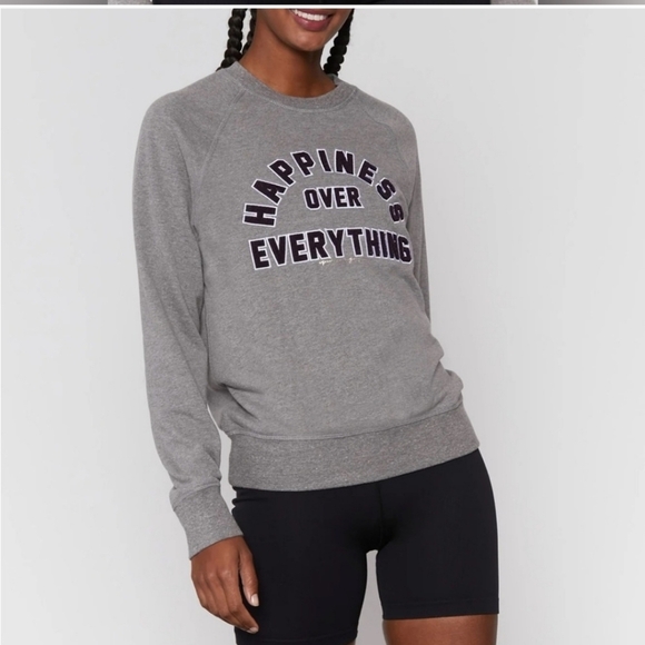 SPIRITUAL GANGSTER HAPPINESS OVER EVERYTHING OLD SCHOOL RAGLAN SWEATSHIRT - Picture 2 of 8